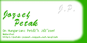 jozsef petak business card